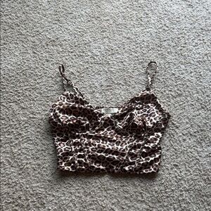 Leopard Print Corset Top - Adjustable Straps